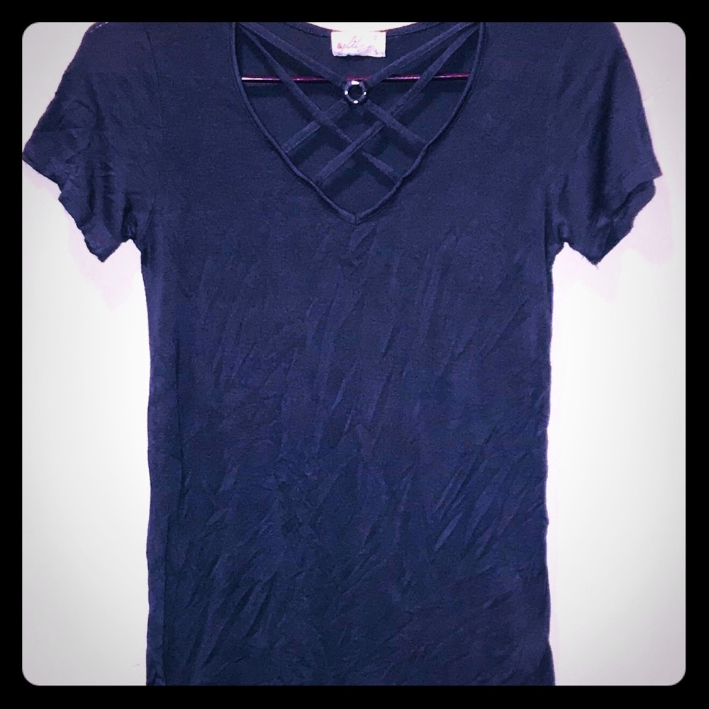 Cross cross front blouse